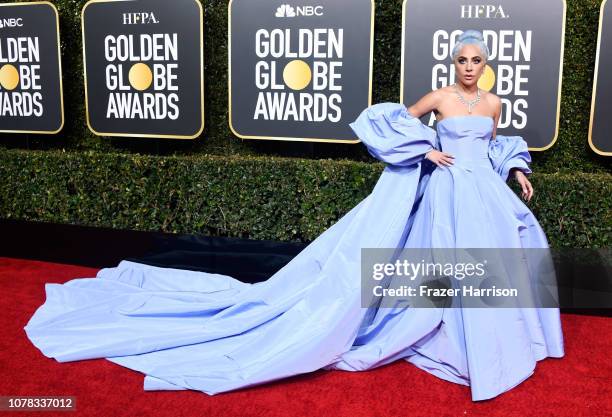 Lady Gaga attends the 76th Annual Golden Globe Awards at The Beverly Hilton Hotel on January 6, 2019 in Beverly Hills, California.