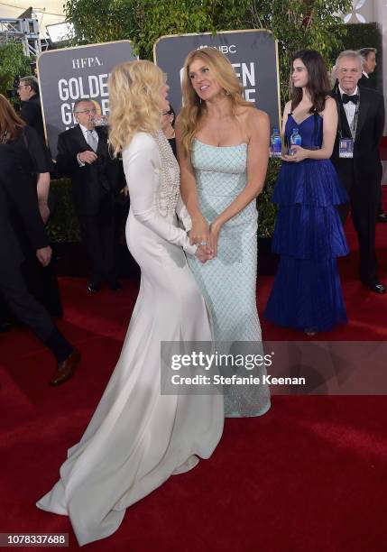 Judith Light and Connie Britton attend FIJI Water at the 76th Annual Golden Globe Awards on January 6, 2019 at the Beverly Hilton in Los Angeles,...