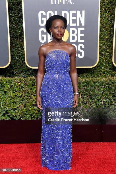 Lupita Nyong'o attends the 76th Annual Golden Globe Awards at The Beverly Hilton Hotel on January 6, 2019 in Beverly Hills, California.