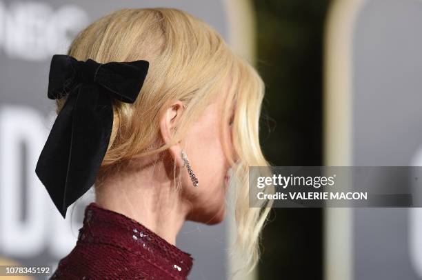 Best Actress in a Motion Picture Drama for "Destroyer" nominee Nicole Kidman arrives for the 76th annual Golden Globe Awards on January 6 at the...