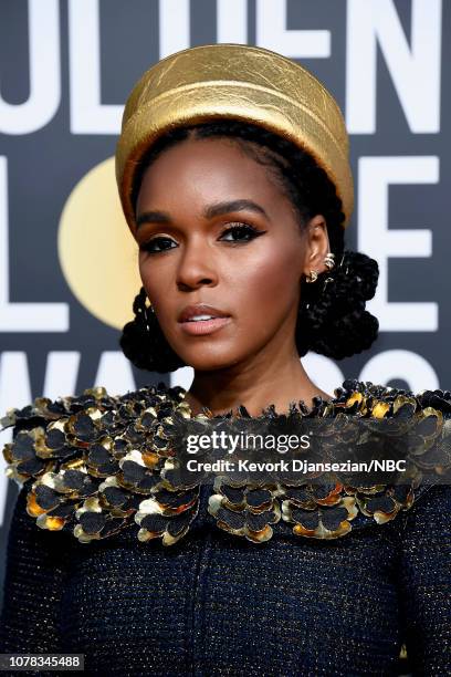 76th ANNUAL GOLDEN GLOBE AWARDS -- Pictured: Janelle Monáe arrives to the 76th Annual Golden Globe Awards held at the Beverly Hilton Hotel on January...