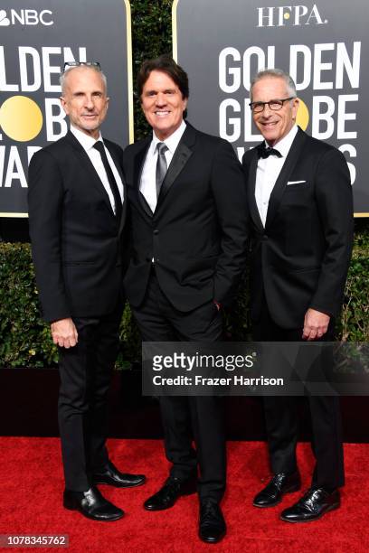 John DeLuca, Rob Marshall, and Marc E. Platt attend the 76th Annual Golden Globe Awards at The Beverly Hilton Hotel on January 6, 2019 in Beverly...