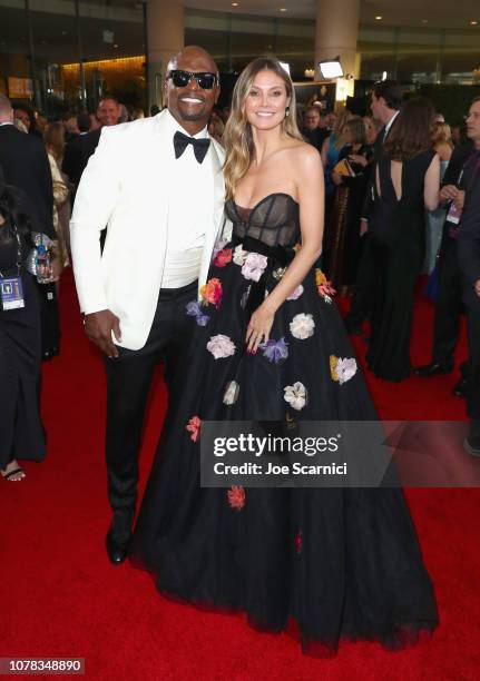 Terry Crews and Heidi Klum attend Moet & Chandon at The 76th Annual Golden Globe Awards at The Beverly Hilton Hotel on January 6, 2019 in Beverly...