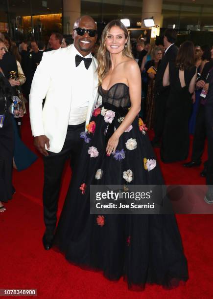 Terry Crews and Heidi Klum attend Moet & Chandon at The 76th Annual Golden Globe Awards at The Beverly Hilton Hotel on January 6, 2019 in Beverly...