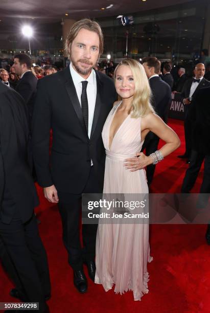 Dax Shepard and Kristen Bell attend Moet & Chandon at The 76th Annual Golden Globe Awards at The Beverly Hilton Hotel on January 6, 2019 in Beverly...