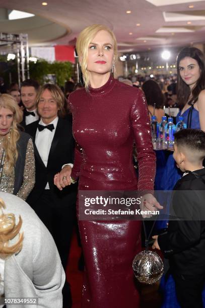 Keith Urban and Nicole Kidman attend FIJI Water at the 76th Annual Golden Globe Awards on January 6, 2019 at the Beverly Hilton in Los Angeles,...