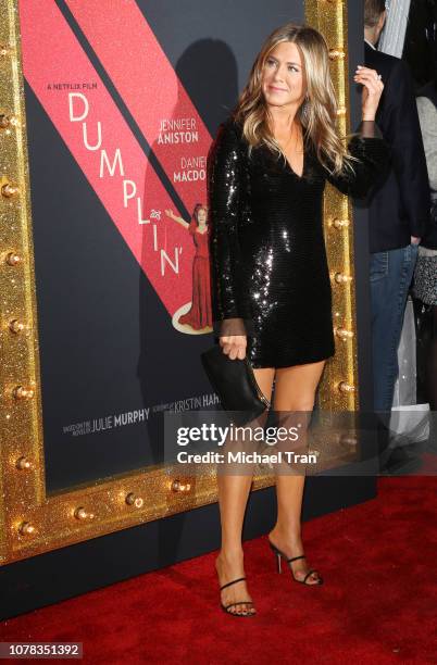 Jennifer Aniston attends the Los Angeles premiere of Netflix's "Dumplin'" held at TCL Chinese Theatre on December 06, 2018 in Hollywood, California.