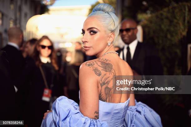 76th ANNUAL GOLDEN GLOBE AWARDS -- Pictured: Lady Gaga arrives to the 76th Annual Golden Globe Awards held at the Beverly Hilton Hotel on January 6,...