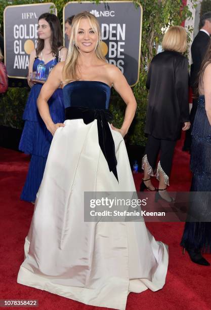 Kaley Cuoco attends FIJI Water at the 76th Annual Golden Globe Awards on January 6, 2019 at the Beverly Hilton in Los Angeles, California.