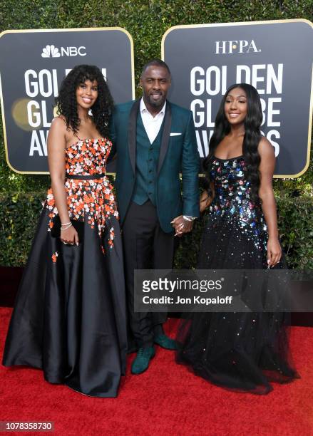 Isan Elba, actor Idris Elba and his fiance model Sabrina Dhowre attend the 76th Annual Golden Globe Awards at The Beverly Hilton Hotel on January 6,...