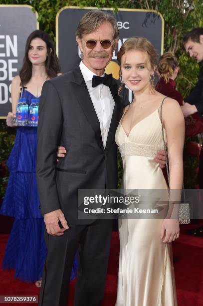 William H. Macy and Georgia Grace Macy attend FIJI Water at the 76th Annual Golden Globe Awards on January 6, 2019 at the Beverly Hilton in Los...