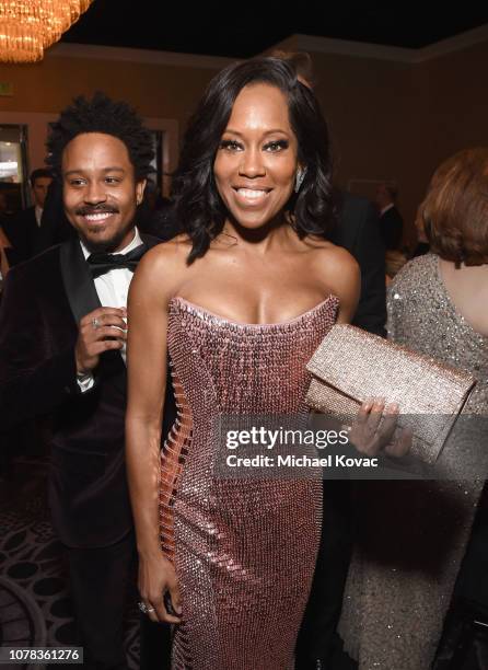 Regina King and son, Ian Alexander, Jr attend Moet & Chandon at The 76th Annual Golden Globe Awards at The Beverly Hilton Hotel on January 6, 2019 in...