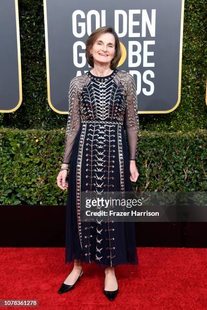 Deborah Davis attends the 76th Annual Golden Globe Awards at The Beverly Hilton Hotel on January 6, 2019 in Beverly Hills, California.