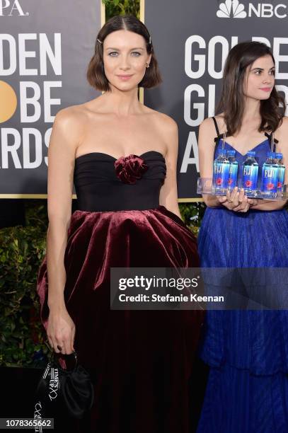 Caitriona Balfe attends FIJI Water at the 76th Annual Golden Globe Awards on January 6, 2019 at the Beverly Hilton in Los Angeles, California.