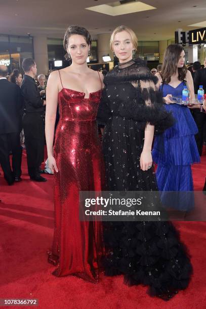 Phoebe Waller-Bridge and Jodie Comer attend FIJI Water at the 76th Annual Golden Globe Awards on January 6, 2019 at the Beverly Hilton in Los...