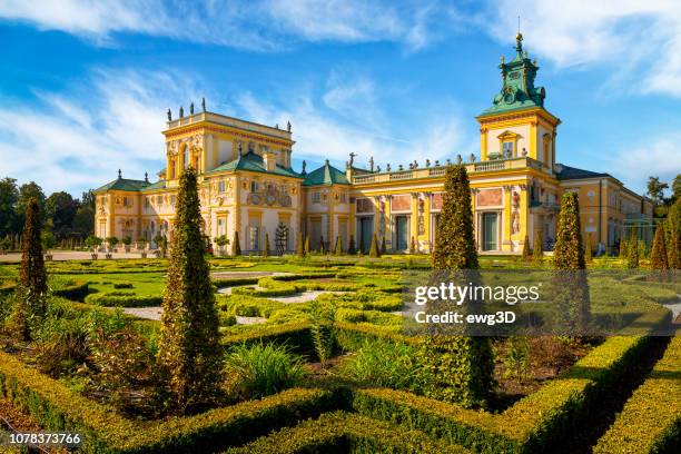 wilanow royal palace in warsaw, poland - warsaw stock pictures, royalty-free photos & images