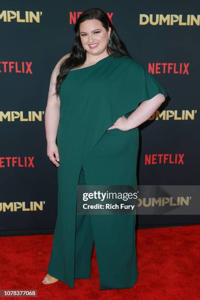 Maddie Baillio attends the premiere of Netflix's 'Dumplin'' at TCL Chinese 6 Theatres on December 06, 2018 in Hollywood, California.