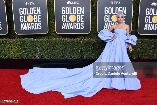 Lady Gaga attends the 76th Annual Golden Globe Awards at The Beverly Hilton Hotel on January 6, 2019 in Beverly Hills, California.