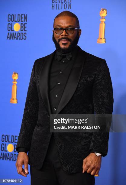 Director/actor Tyler Perry poses in the press room during the 76th annual Golden Globe Awards on January 6 at the Beverly Hilton hotel in Beverly...