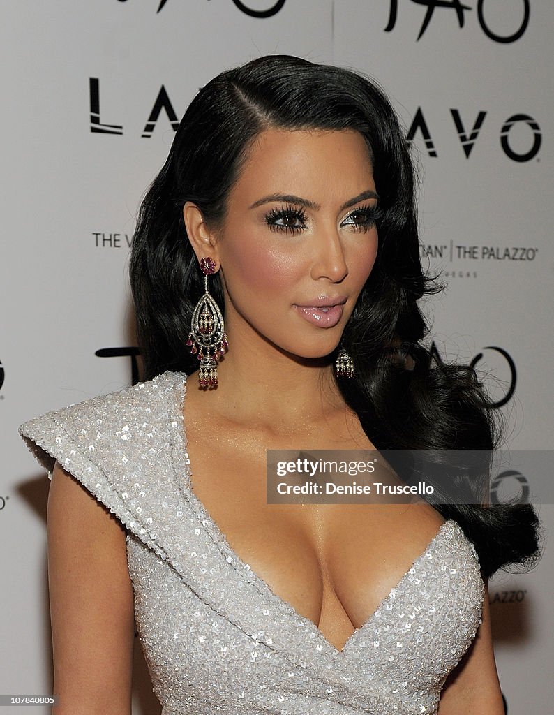 Kim Kardashian Hosts New Year's Eve At TAO Las Vegas