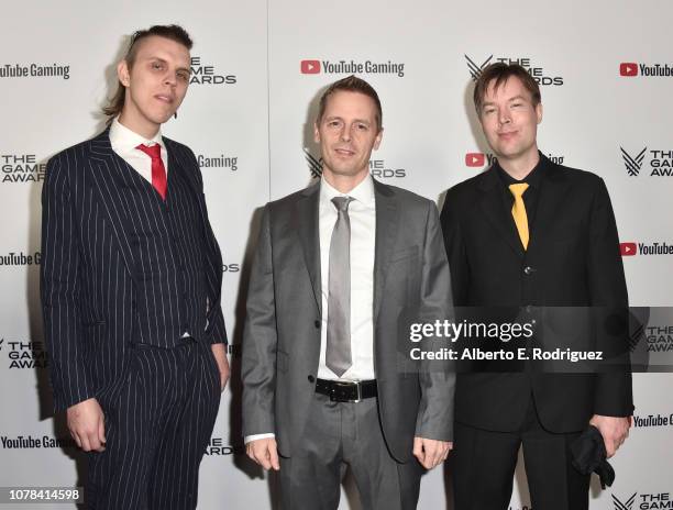 Linus Larsson, Matias Snygg and Jens Andersson attends The 2018 Game Awards at Microsoft Theater on December 06, 2018 in Los Angeles, California.