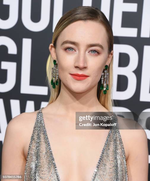 Saoirse Ronan attends the 76th Annual Golden Globe Awards at The Beverly Hilton Hotel on January 6, 2019 in Beverly Hills, California.