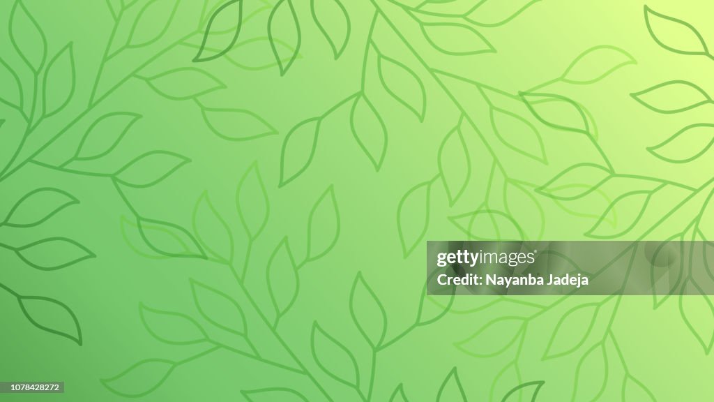 Green leaves seamless pattern background