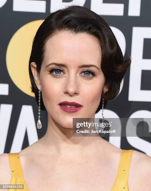 Claire Foy attends the 76th Annual Golden Globe Awards at The Beverly Hilton Hotel on January 6, 2019 in Beverly Hills, California.