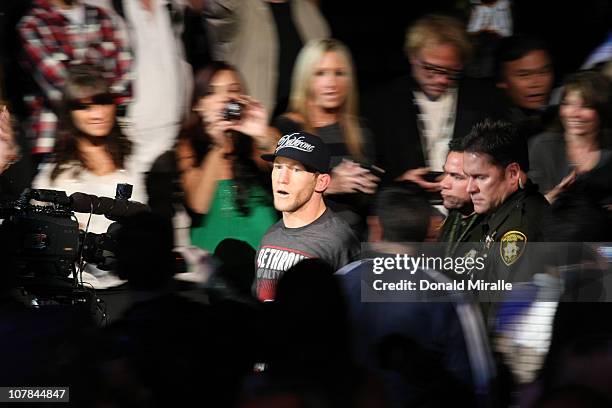 Gray Maynard enters the arena for his bout with Frankie Edgar at UFC 125: Resolution at the MGM Grand Garden Arena on January 1, 2011 in Las Vegas,...