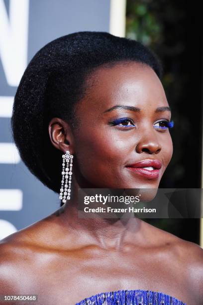 Lupita Nyong'o attends the 76th Annual Golden Globe Awards at The Beverly Hilton Hotel on January 6, 2019 in Beverly Hills, California.