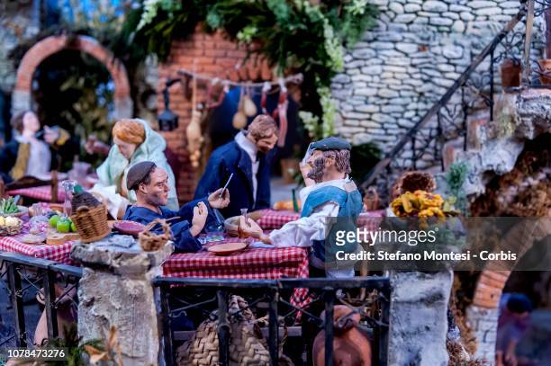 Royal monumental mechanical Nativity scene realized by Jaemy Callari and Roberta Fontana at Palazzo Sales on September 10, 2017 in Erice, Italy....