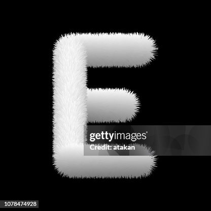 來自毛皮的向量字母 e 來自毛皮的向量字母 e