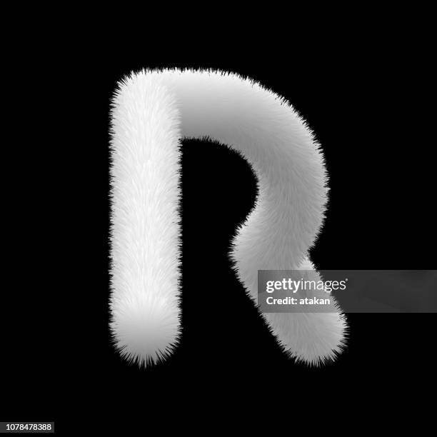 vector letter r from fur - r logo stock illustrations