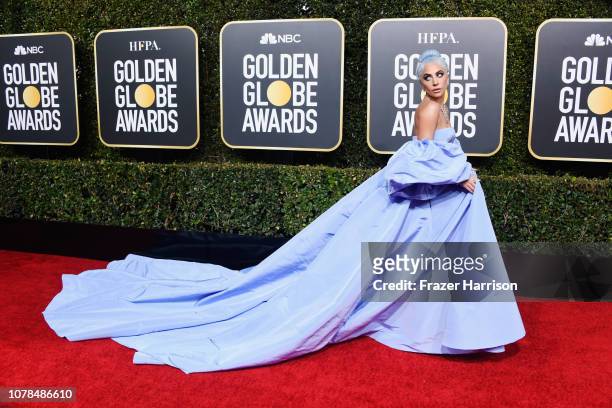 Lady Gaga attends the 76th Annual Golden Globe Awards at The Beverly Hilton Hotel on January 6, 2019 in Beverly Hills, California.
