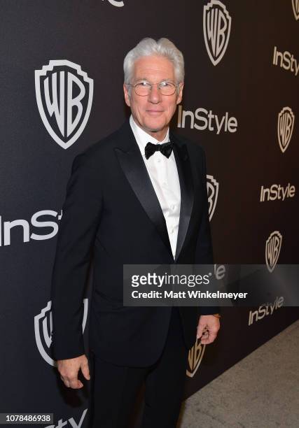 Richard Gere attends the 2019 InStyle and Warner Bros. 76th Annual Golden Globe Awards Post-Party at The Beverly Hilton Hotel on January 6, 2019 in...