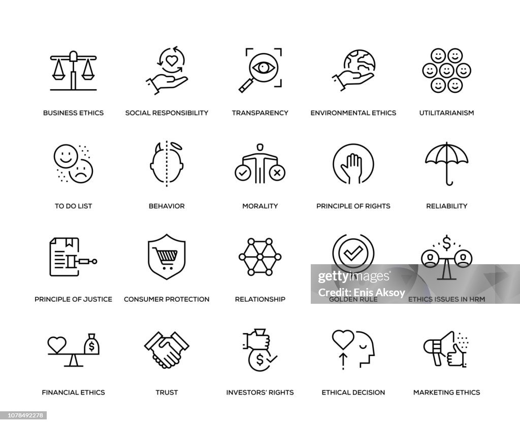 Business Ethics Icon Set