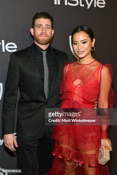 Bryan Greenberg and Jamie Chung attend the 2019 InStyle and Warner Bros. 76th Annual Golden Globe Awards Post-Party at The Beverly Hilton Hotel on...