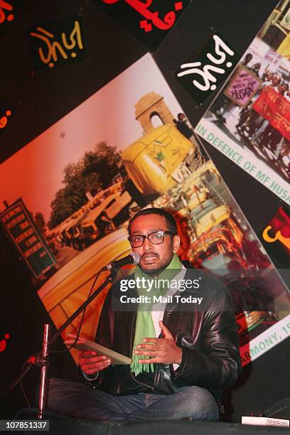 Pakistan author Ali Sethi charmed the audience with his rendition of Faiz Ahmed Faiz's ghazals,during Faiz 2011 festival organized by Safdar Hashmi...