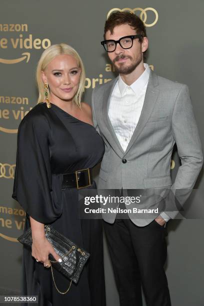 Hilary Duff and Matthew Koma attend the Amazon Prime Video's Golden Globe Awards After Party at The Beverly Hilton Hotel on January 6, 2019 in...
