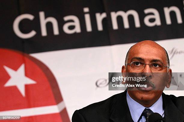 Incumbent Republican National Committee Chairman Michael Steele participates in a debate between chairmanship candidates of the RNC, co-sponsored by...