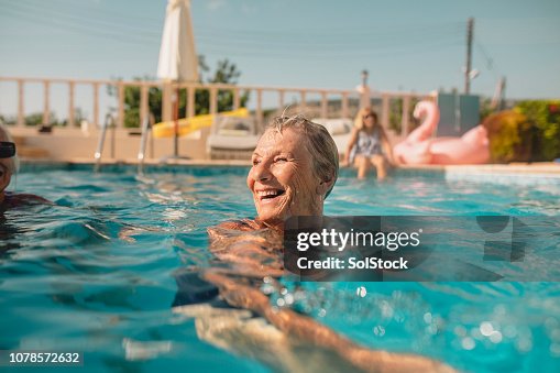 Senior Woman Enjoying Summer Vacation Senior Woman Enjoying Summer Vacation