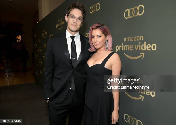 Christopher French and Ashley Tisdale attend the Amazon Prime Video's Golden Globe Awards After Party at The Beverly Hilton Hotel on January 6, 2019...