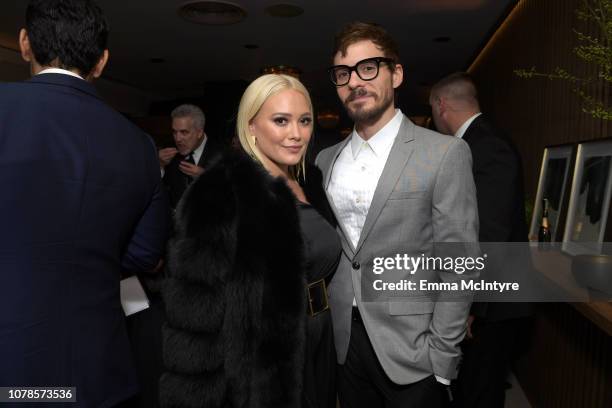 Hilary Duff and Matthew Koma attend the Amazon Prime Video's Golden Globe Awards After Party at The Beverly Hilton Hotel on January 6, 2019 in...