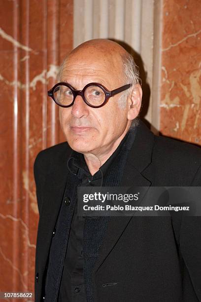 Michael Nyman poses for a picture before his concert at Compac Theatre on January 3, 2011 in Madrid, Spain.