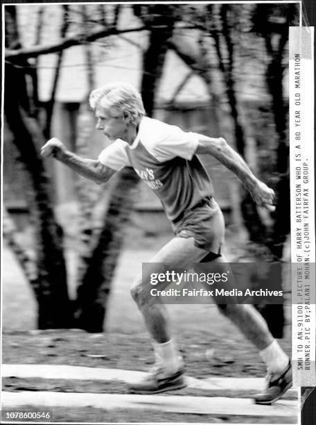 Picture of Harry Batterson who is a 80 year old Marathon runner.When Harry Batterham was a boy, growing up in the back streets of Rozelle and...