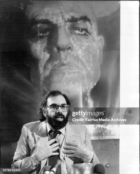 Photo of Francis Ford Coppola, the Famous Producer - Director of Latest film "Apocalypse Now".Photographed at the Press Conference in Sydney Hilton...