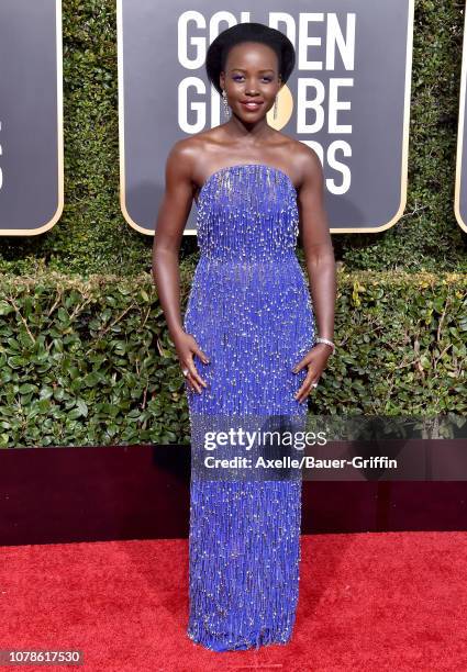 Lupita Nyong'o attends the 76th Annual Golden Globe Awards at The Beverly Hilton Hotel on January 6, 2019 in Beverly Hills, California.