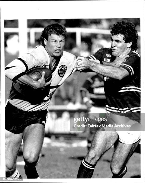 League Manly vs Cronulla at Brookvale Oval. May 7, 1988. .