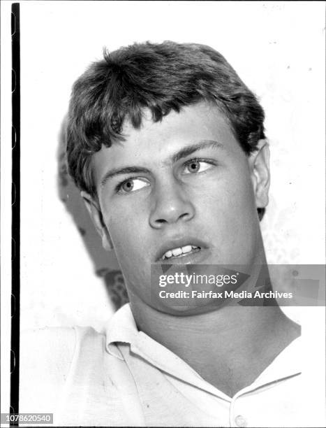 Cronulla rugby league player Andrew Ettingshausen talks about football at his home, Telopea Ave Caringbah. April 11, 1984. .