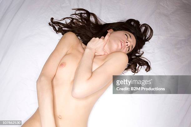 woman having an orgasm - women being strangled foto e immagini stock